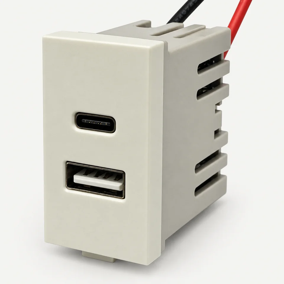 بريزة شاحن 18 وات USB & C